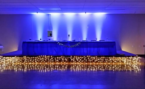 main table uplighting